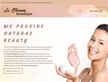 Tablet Screenshot of lecharmbeautique.com